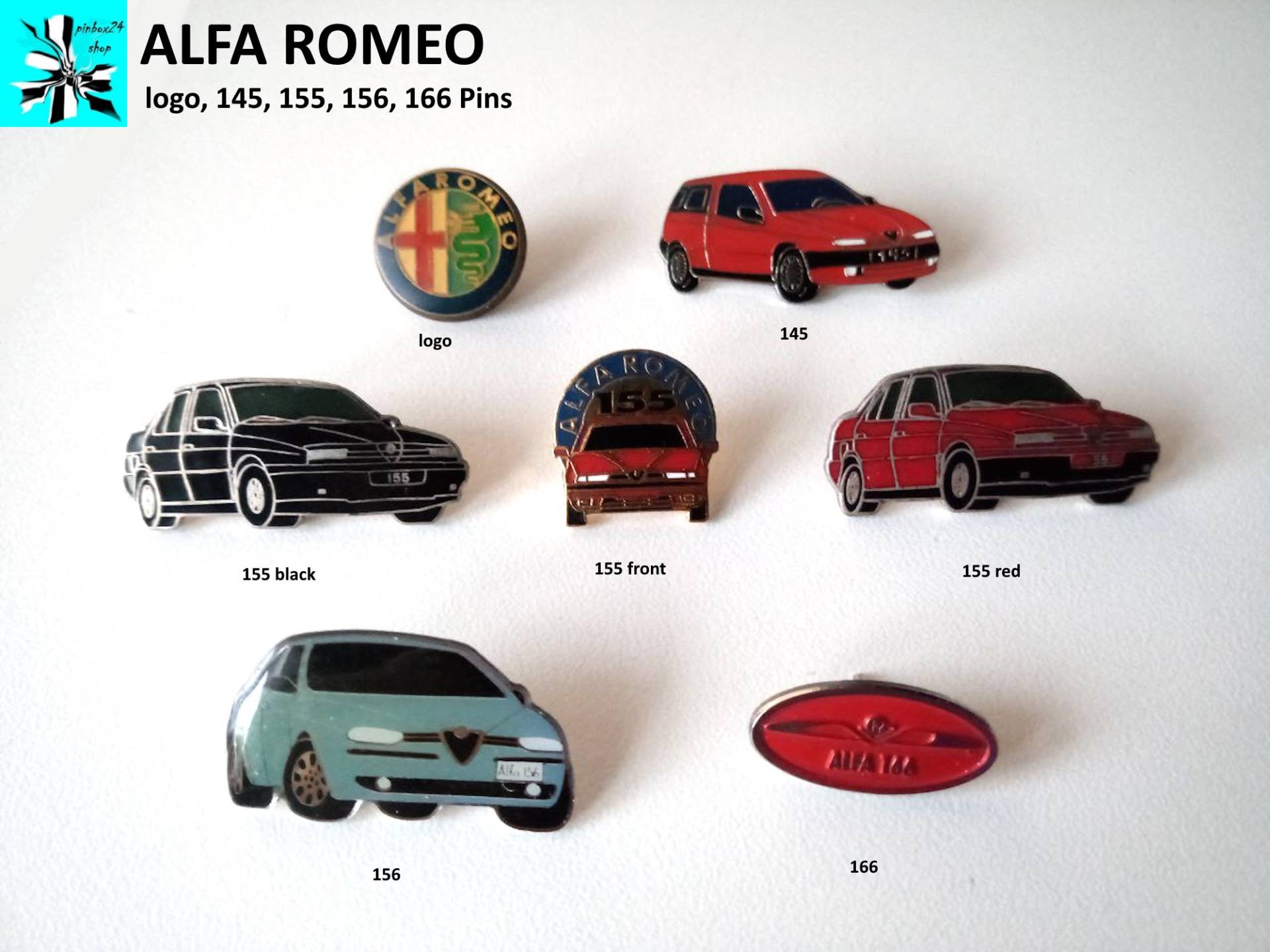 Sammle Alfa Romeo Pins - 145, 155, 156, 166 von pinbox24shop