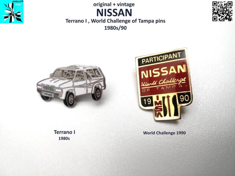 Sammlerstücke Nissan Terrano Und Challenge Pins von pinbox24shop