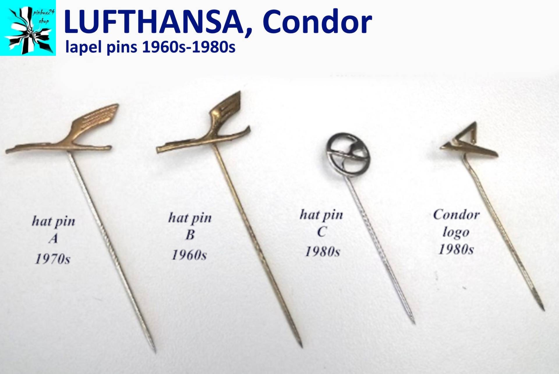 Vintage Condor Und Lufthansa Anstecknadeln von pinbox24shop