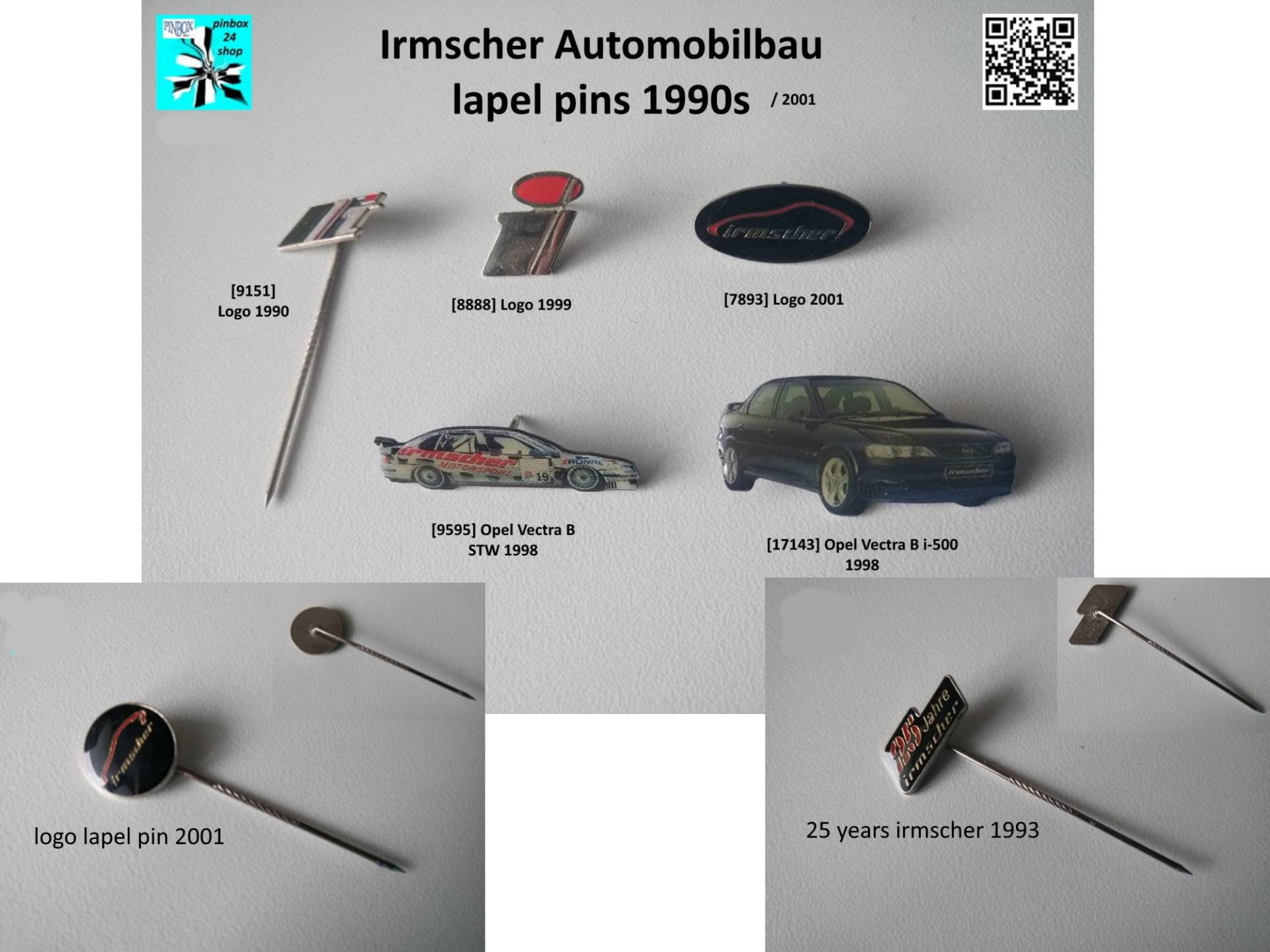 Vintage Irmscher Automobilbau Motorsport Anstecknadeln Und Pins Aus Den 1990Er Bis 2001Er Jahren von pinbox24shop