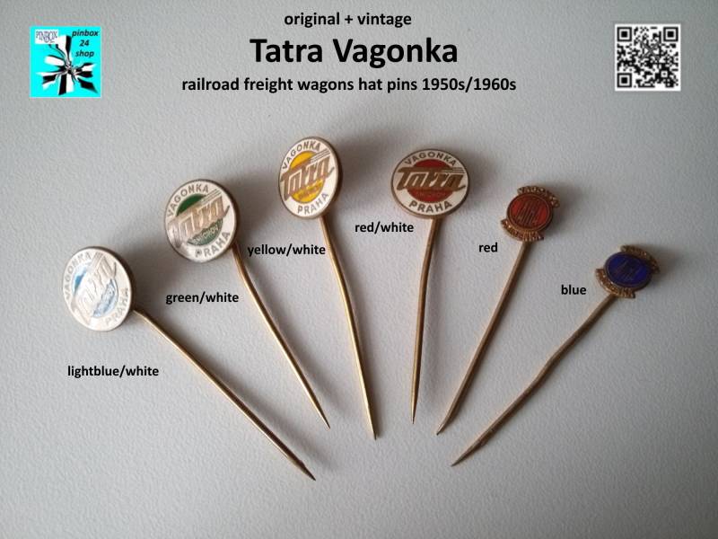 Vintage Tatra Vagonka Anstecknadeln - Einzigartige Eisenbahn-Sammlerstücke von pinbox24shop