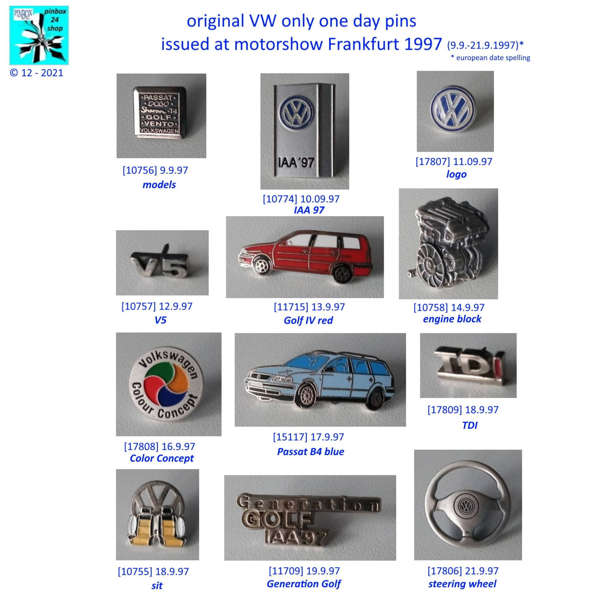 Vw Iaa Pins Raritäten Aus 1997 von pinbox24shop