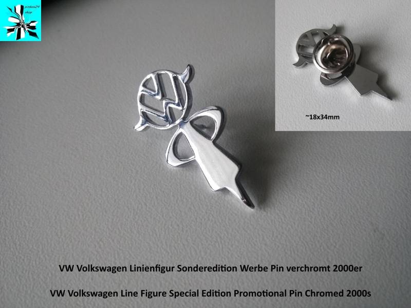 Vw Volkswagen Frau Figur Pin - Eleganz Im Chrom von pinbox24shop