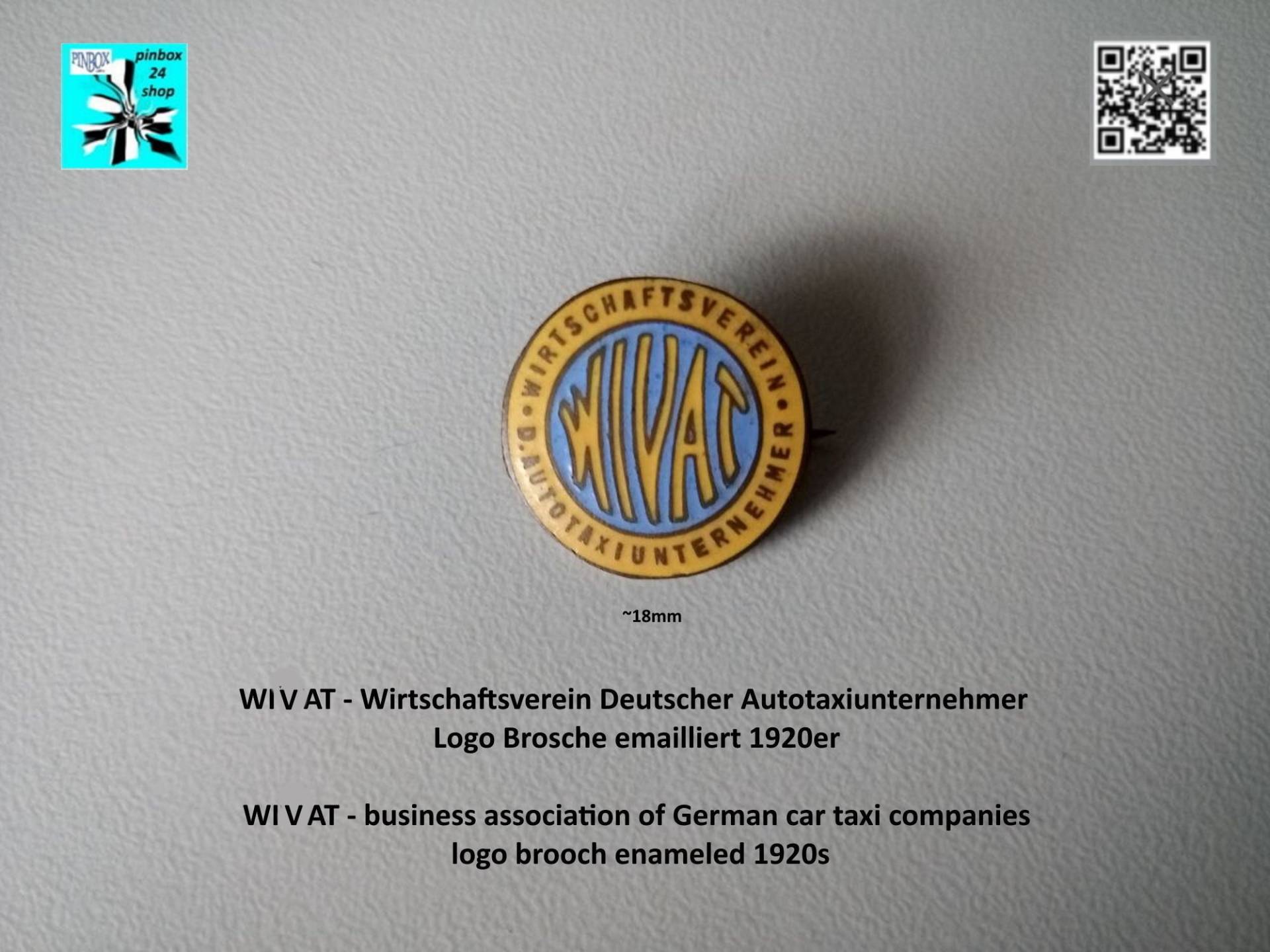 Wivat Logo Brosche - Ein Stück Geschichte Aus Den 1920Ern von pinbox24shop