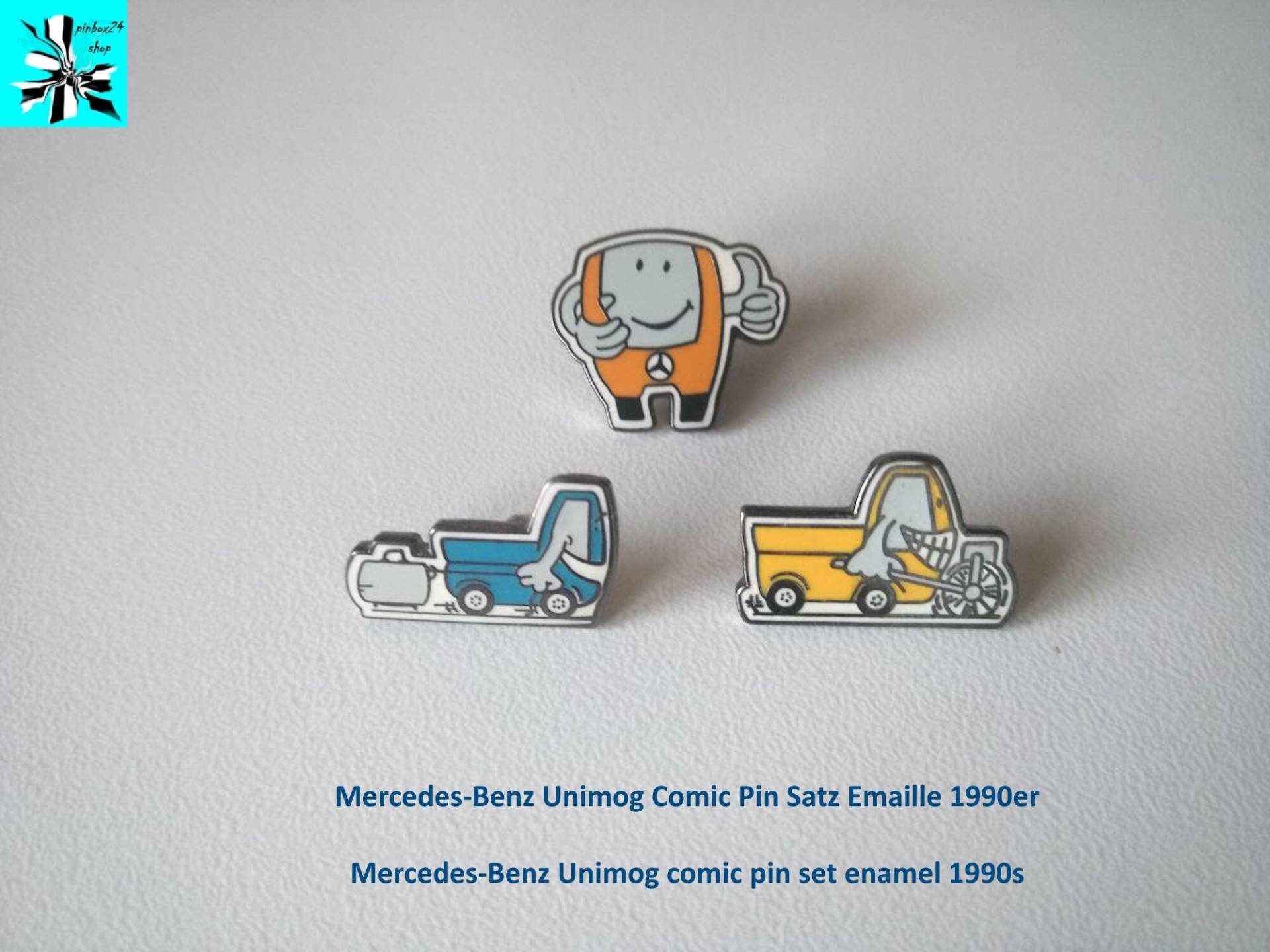 Zeitzeugen Der Unimog-Geschichte Emaille Pins Set von pinbox24shop