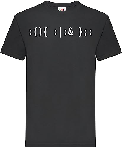 Bash Fork Bomb for Unix Linux Hackers White Yellow Black Red Mens Women Mens t Shirts 100% Cotton T-Shirts & Hemden(X-Large) von pingXU1973