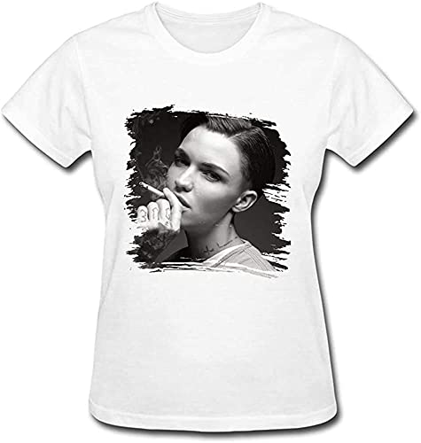 Spend Freely Women's Ruby Rose Smking T ShirtWhite T-Shirts & Hemden(Medium) von pingXU1973