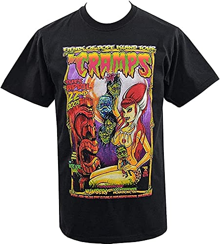 The Cramps Mens T-Shirt Johnny ACE Tiki Shrunken Head Billy Horror BlackBlack T-Shirts & Hemden(Medium) von pingXU1973