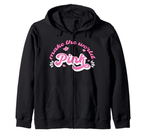 Machen Sie die Welt rosa für Mädchen, die die rosa Farbe lieben Kapuzenjacke von pink world apparel for girls & women