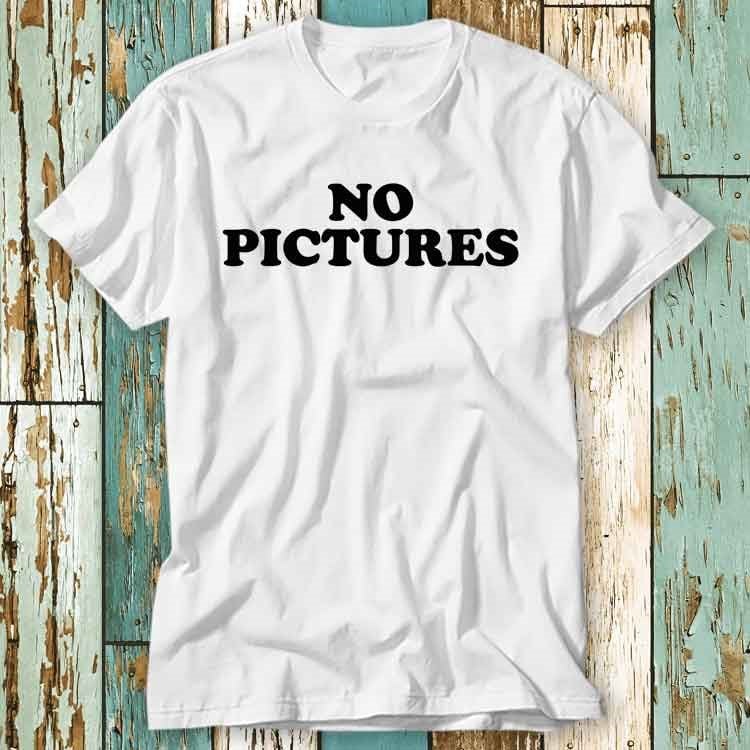 No Pictures T Shirt Top Design Unisex Damen Herren T-Shirt Retro Mode Vintage S703 von pinkSHARKs