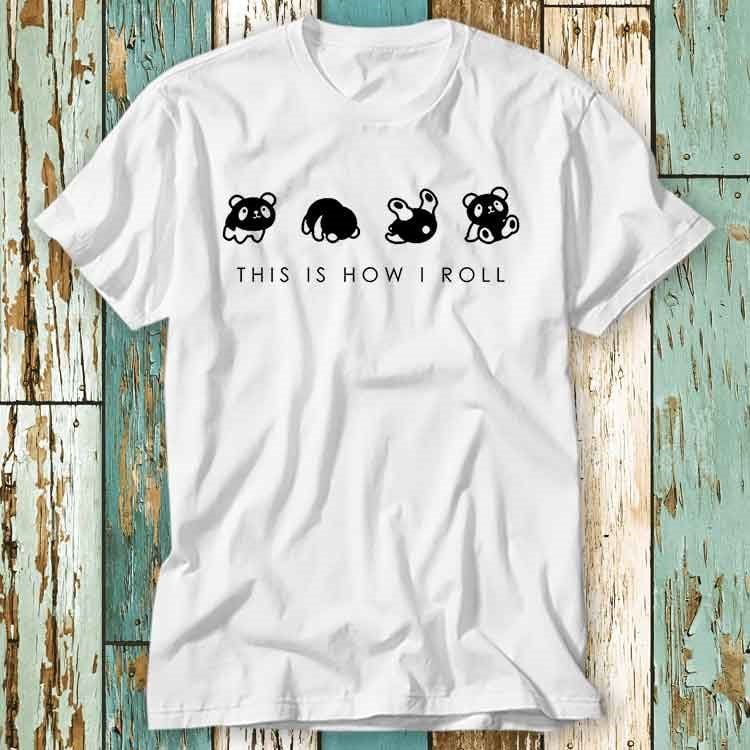 Panda This Is How I Roll T Shirt Top Design Unisex Damen Herren T-Shirt Retro Mode Vintage S702 von pinkSHARKs