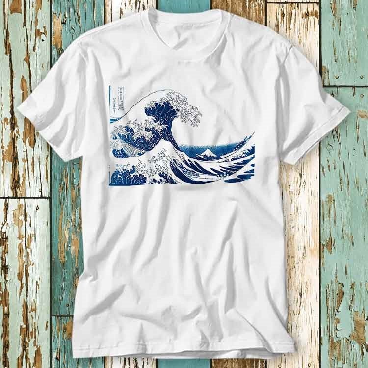 The Great Wave Off Kanagawa Under Ramen Art T Shirt Top Design Unisex Damen Herren T-Shirt Retro Mode Vintage S768 von pinkSHARKs