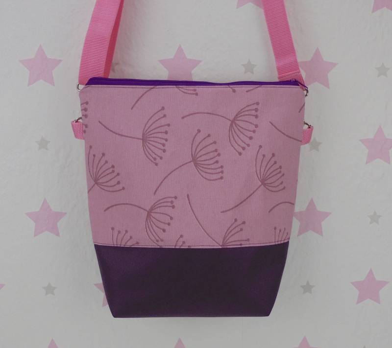 Pinkesterne Handtasche Pusteblume Umhängetasche Schultertasche Handmade von pinkeSterne