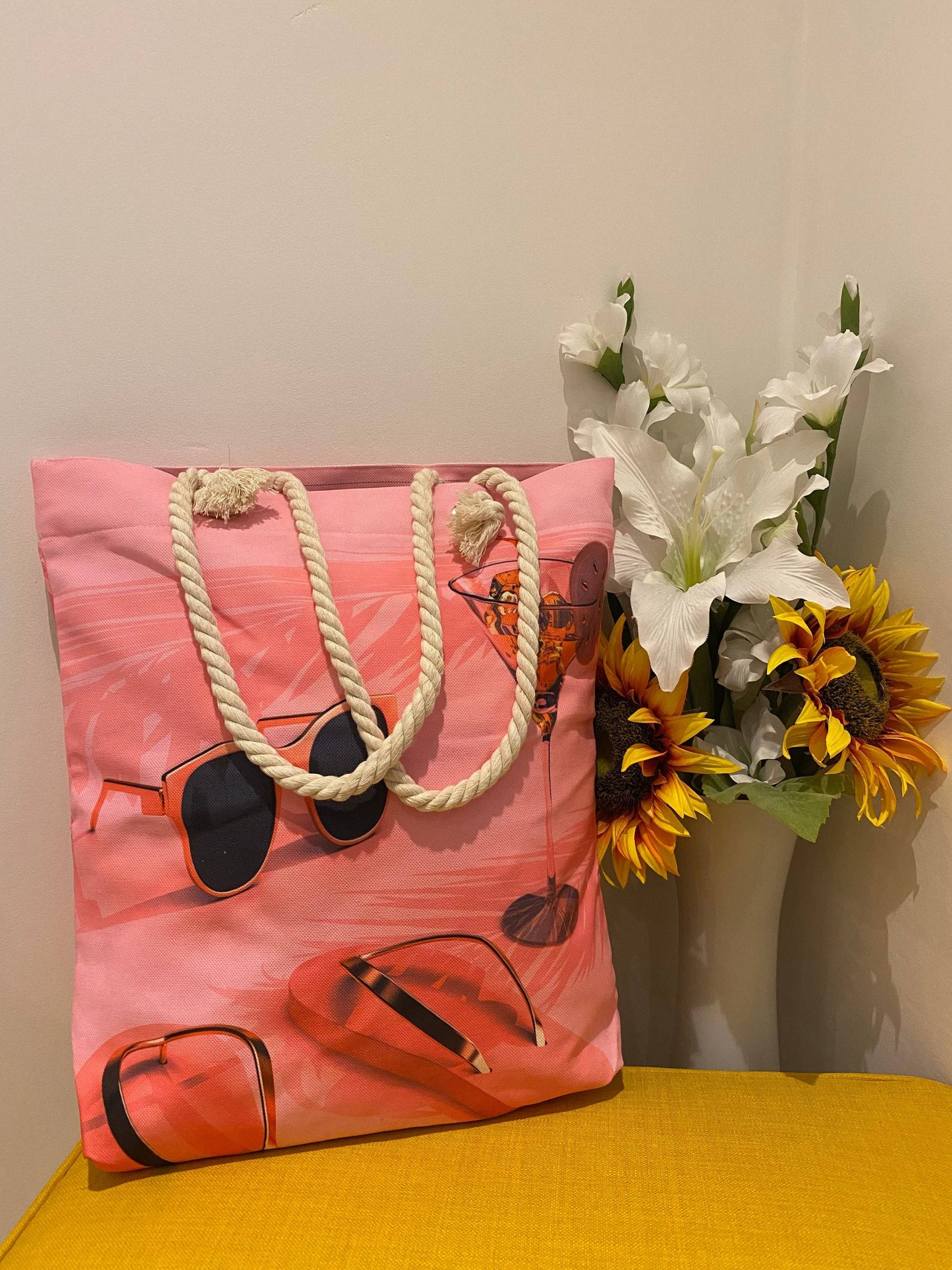 Clearance Cocktail Strand/Schultertasche Handtasche Einkaufstasche von pinklemonz