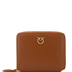 Pinko Antik-gold Leder Clutch Geldbörse von pinko