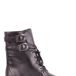 Pinko Capriz99 Damen Stiefeletten In Schwarzem Leder von pinko