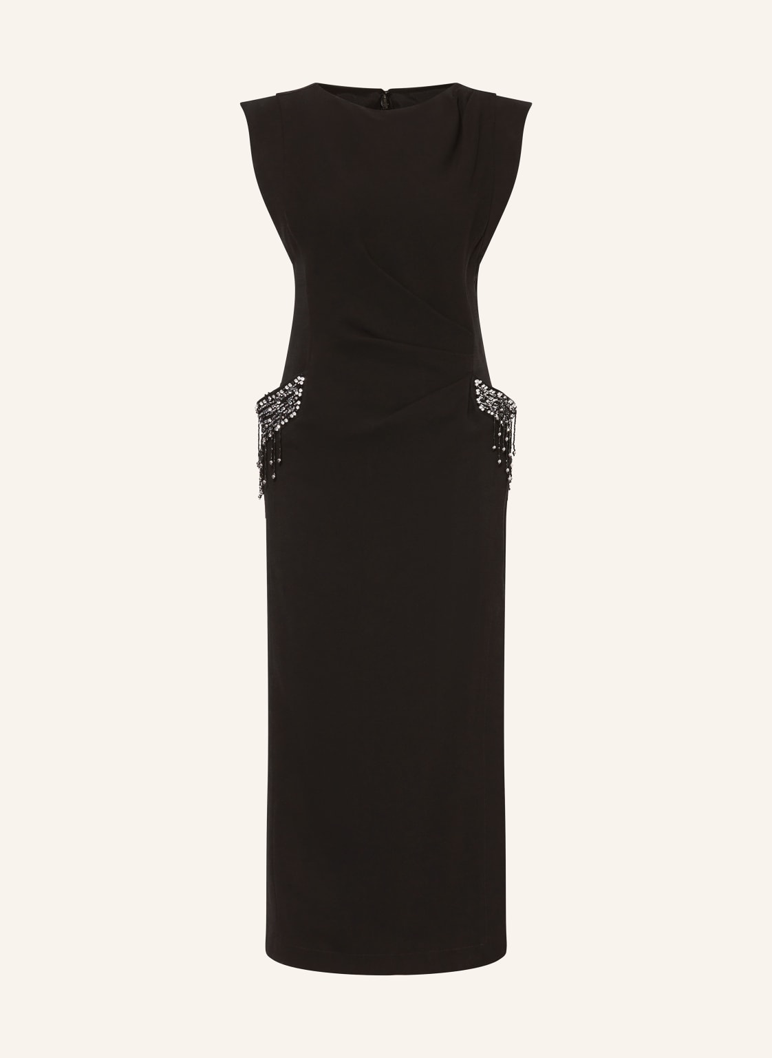 Pinko Etuikleid Mit Schmucksteinen Und Pailletten schwarz von pinko