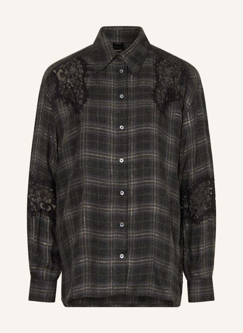 Pinko Hemdbluse Reina Aus Flanell silber von pinko