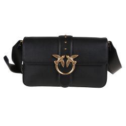 Pinko Schwarze Leder Umhängetasche von pinko