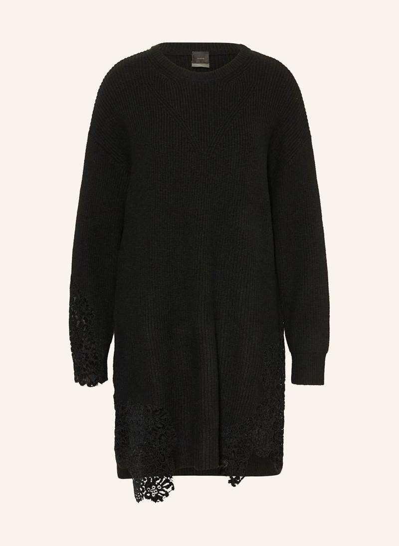Pinko Strickkleid Valledaosta Mit Spitze schwarz von pinko