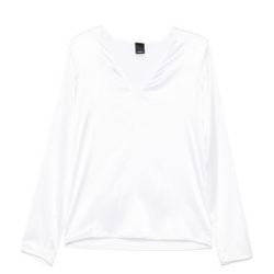 Pinko Weiße Seiden-elasthan Bluse von pinko