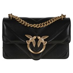Schwarze Pinko Crossbody Tasche Mit Chevron-steppung von pinko