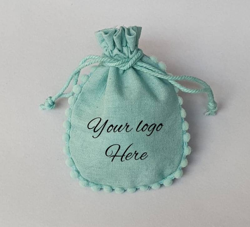 100 Baumwolle Drawstring Beutel, Umweltfreundliche Baumwolltasche, Hochzeit Gunsten Tasche, Schmucktaschen, Benutzerdefinierte Logo-Beutel von pinkpouches