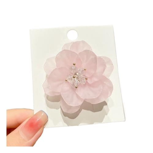 5-teiliges Set für Damen, mehrfarbig, Kirschblüten-Kamelie, schöne Seitenclip mit Pony, Haarnadel für den täglichen Gebrauch (eine Kamelie, Rosa) von pipisweet