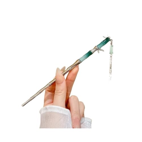 Exquisite Bambus-Haarnadel im chinesischen Stil, Eis, durchscheinend, grün, Jade-Kunststoff, Harz-Schmuck (Stil 2) von pipisweet