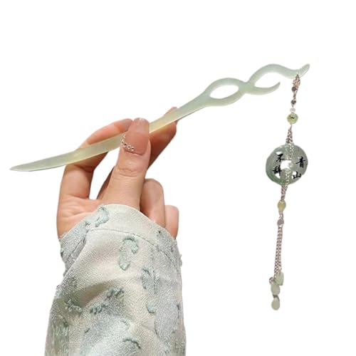 Haarnadeln aus Holz im chinesischen Vintage-Stil für Damen und Mädchen, Mondquaste, Haarnadel, Hanfu-Kopfbedeckung, Schmuck, Haar-Accessoires (Stil 4) von pipisweet