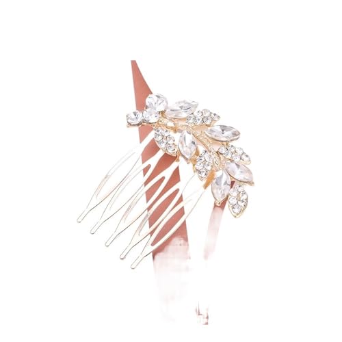 Haarnadeln mit Kristallblättern, Kämme für Damen, Brautschmuck, Hochzeit, Haarschmuck, Strass, Party-Haarnadel, Kopfschmuck (Stil 03) von pipisweet