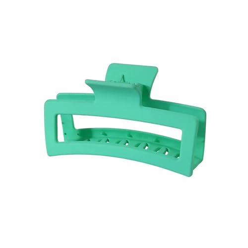 Modische Hai-Haarspange, 13 cm, übergroß, massiv, quadratisch, mattiert, Haarschmuck, geeignet für Damen und Mädchen, dickes Haar (grün) von pipisweet