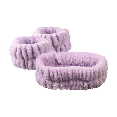Stirnbänder zum Waschen des Gesichts, Armband-Set, Damen-Stirnband, Armbänder, saugfähig, wasserdicht, Make-up, Gesichtswäsche, Haar-Zubehör (Q) von pipisweet