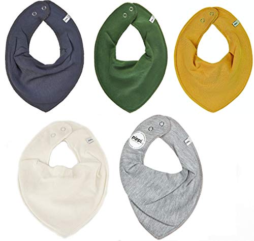Pippi Halstuch 5er Pack Baby Halstücher SPARPACK Dreieckstücher (Autumn) von Pippi made with love