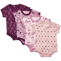 pippi Kurzarmbody 4er Pack Lilac von pippi