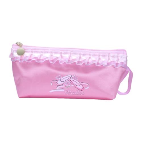 Ballett-Tanzschuh-Make-up-Tasche, Spitzenschuh-Tasche atmungsaktiv mit Reißverschluss, Ballerina-Schuh-Tasche für Damen und Mädchen 9.65 x 5.12 Zoll von pistro