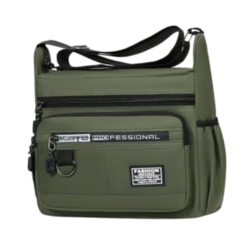 Herren-Umhängetasche, einfache Tragetasche, Reisetasche, für Straße, Pendeln, Camping, Grün, 25 x 9 x 20 cm Herren-Umhängetasche, einfache Tragetasche, Reisetasche, für Straße, Pendeln, Camping, Grün, 25 x 9 x 20 cm von pistro