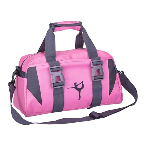 Leichte Sporttasche, Schultertasche mit verstellbarem Riemen, 45 x 25 x 20 cm, Nylon, für Fitnessstudio, Fitness, Outdoor, Reisen, rose, Täglich von pistro