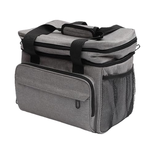 Medikamenten-Organizer, Erste-Hilfe-Tasche, leer, professioneller Pillenflaschen-Organizer mit Reißverschluss, für Notfallmedikamente für Büro und Zuhause, grau, 1, Pillendose von pistro