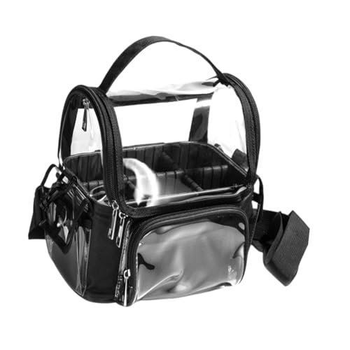 Transparente Kosmetiktasche mit Griff, PVC-Make-up-Organizer für Reisen, 24 x 14 x 24 cm, transparenter Reise-Organizer für Damen und Herren von pistro