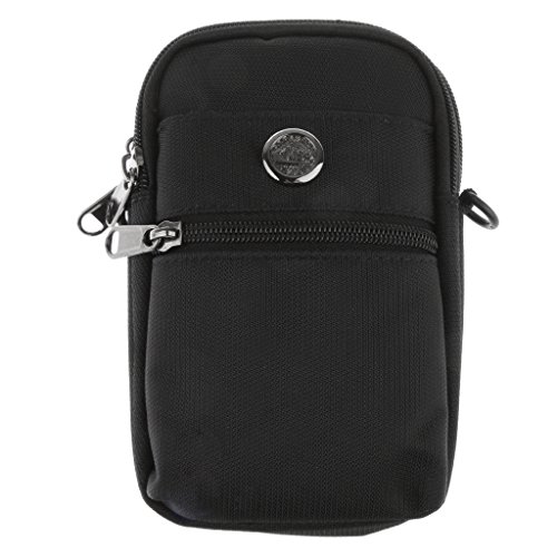 Wasserdichte Nylontasche, Handytasche, Reißverschluss, Laufen, Geldbörse, Crossbody-Tasche, Hüfttasche mit Riemen, für Damen und Herren, Schwarz Wasserdichte Nylontasche, Handytasche, Reißverschluss, Laufen, Geldbörse, Crossbody-Tasche, Hüfttasche mit Riemen, für Damen und Herren, Schwarz von pistro