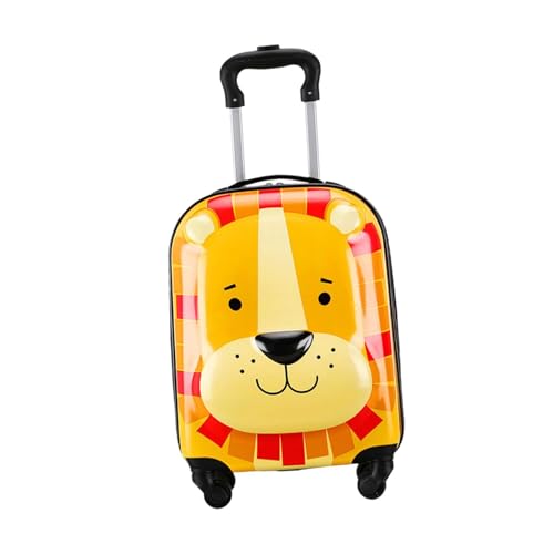 pistro 45,7 cm Kindergepäck, Hartschalenkoffer mit 4 Rollen, Cartoon-Design, verstellbarer Griff, Handgepäck für Kinder, Orange pistro 45,7 cm Kindergepäck, Hartschalenkoffer mit 4 Rollen, Cartoon-Design, verstellbarer Griff, Handgepäck für Kinder, Orange von pistro