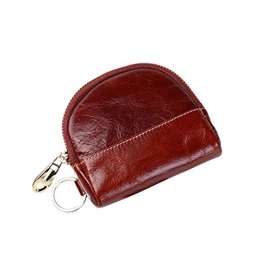 pistro Damen Münzgeldbörse Leder Kleingeldbörse Kleingeldtasche mit Schlüsselbund Kompakte Braun Leder Geldbörse für Münzen, Schlüssel und Karten pistro Damen Münzgeldbörse Leder Kleingeldbörse Kleingeldtasche mit Schlüsselbund Kompakte Braun Leder Geldbörse für Münzen, Schlüssel und Karten von pistro