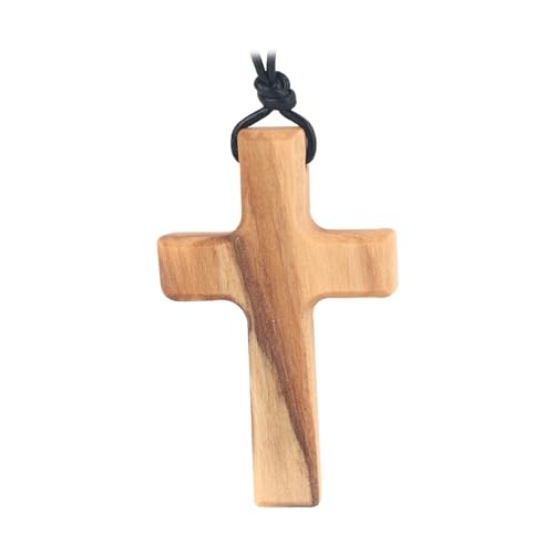 pistro Olivenholz-Kreuz-Halskette - Handgefertigter Holzkreuz Schmuck für Männer, Frauen und Teenager - 81 cm Gebetskette für Hochzeit und Weihnachten pistro Olivenholz-Kreuz-Halskette - Handgefertigter Holzkreuz Schmuck für Männer, Frauen und Teenager - 81 cm Gebetskette für Hochzeit und Weihnachten von pistro