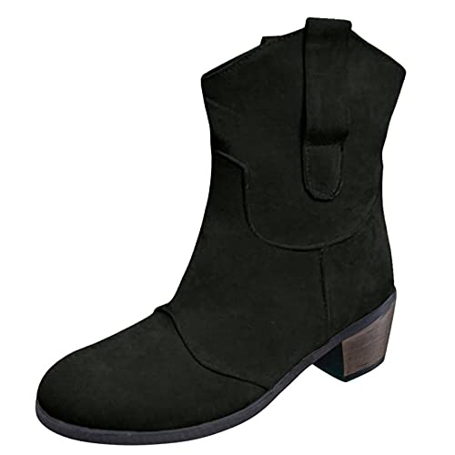 Damen Stiefeletten Stilvoll Booties mit Plateau Comfort Riemchen Seite Zipper Frauen Ankle Boots Bootie Herbst Winter Stiefel Damen Schuhe Knöchel Schuhe Schneestiefel blau grün rot a484 von pitashe_Bekleidung