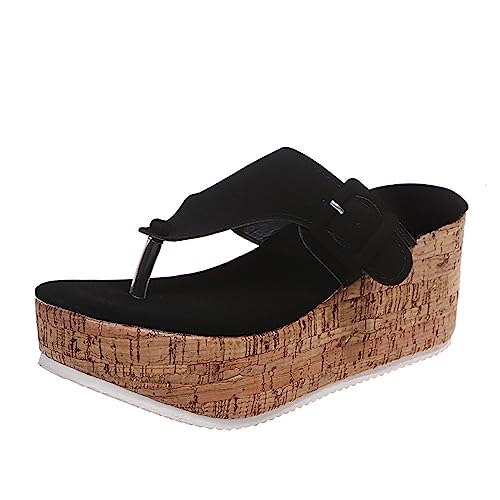 Flache Sandalen Damen Sommer Boho Strasssteine Glitzer T-Riemen Strandsandalen Freizeit Bequeme Zehentrenner mit Weiche Fußbett Mode Strand Offene Zehe Sandaletten Flip Flops Elegant Sommerschuhe K741 von pitashe_Bekleidung