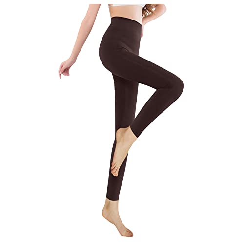 Leggings Damen High Waist, Winter Thermoleggings Gefüttert Strumpfhose Warme Verdickte Dehnbare Seidige Einfarbige Nahtlose mit Fleece gefütterte Thermo Strumpfhosen Leggings Damen Therme Strumpfhose von pitashe_Bekleidung