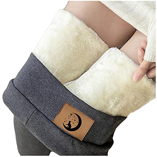 Leggings Damen Winter Damen Thermoleggings Gefüttert Thermo Super Dicke Kaschmir Samt Mode Blumen Drucken Plaid Muster High Waist Warme Winterleggings Strumpfhose Hosen Yogahosen F028 von pitashe_Bekleidung