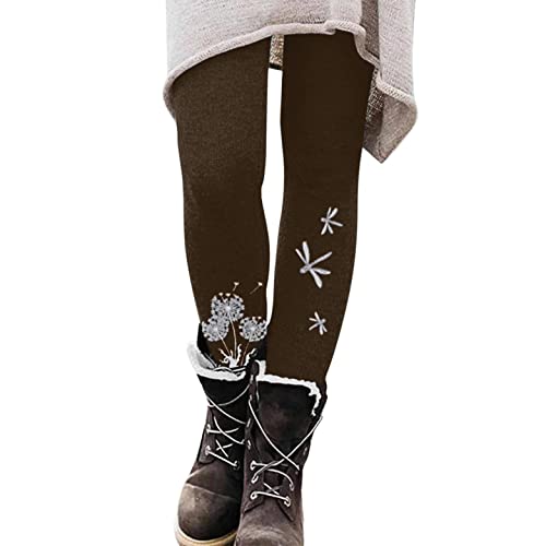 Leggings Damen Winter Damen Thermoleggings Gefüttert Thermo Super Dicke Kaschmir Samt Schmetterling Tier Drucken High Waist Schlank Bequem Warme Winterleggings Strumpfhose Hosen Yogahosen F023 von pitashe_Bekleidung