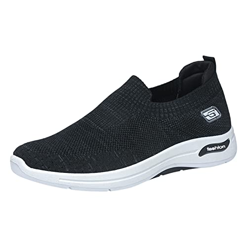 Orthopädische Schuhe Damen Air Cushion Diabetiker Schuhe Slip-On Mit Luftkissen Laufschuhe Plateau Walkingschuhe Frauen rutschfest Schwarze Gym Turnschuhe Hausschuhe Sneaker Sportschuhe a114 von pitashe_Bekleidung